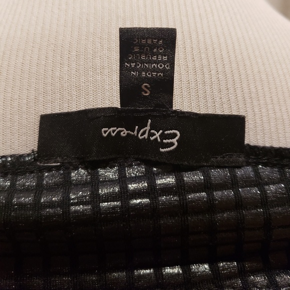 Black Express Dress Small Nwot LBD embossed - Picture 5 of 6